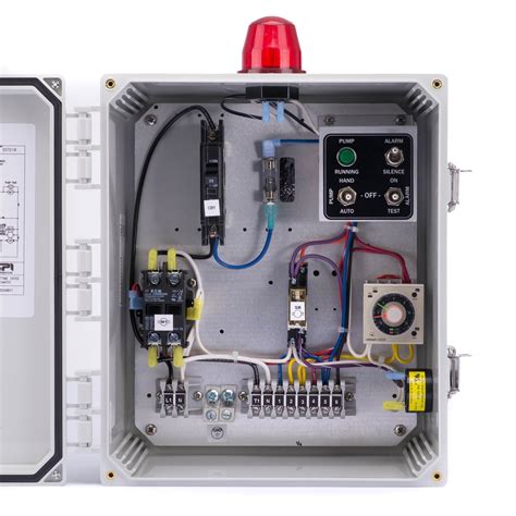 electrical box for septic system|septic tank control panels.